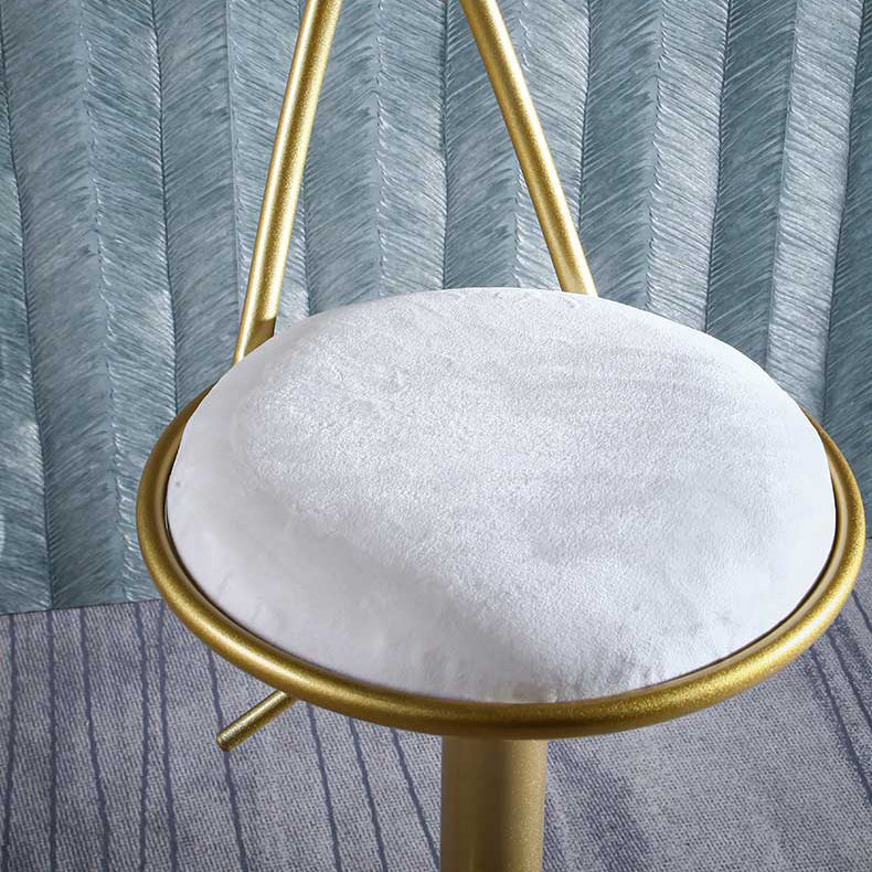 Glam Style Armless Counter Stool Upholstered Adjustable Height Bar Stool Clearhalo 'Bar Furniture' 'Bar Stools' 'bar_stools' 'furn' 'furn_bar_stools' 'Furniture' 'Kitchen & Dining Furniture' 6288617