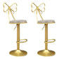Glam Style Armless Counter Stool Upholstered Adjustable Height Bar Stool Grey 2 Piece Set Clearhalo 'Bar Furniture' 'Bar Stools' 'bar_stools' 'furn' 'furn_bar_stools' 'Furniture' 'Kitchen & Dining Furniture' 6288624