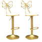 Glam Style Armless Counter Stool Upholstered Adjustable Height Bar Stool Textured White 2 Piece Set Clearhalo 'Bar Furniture' 'Bar Stools' 'bar_stools' 'furn' 'furn_bar_stools' 'Furniture' 'Kitchen & Dining Furniture' 6288630
