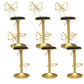 Glam Style Armless Counter Stool Upholstered Adjustable Height Bar Stool Black 6 Piece Set Clearhalo 'Bar Furniture' 'Bar Stools' 'bar_stools' 'furn' 'furn_bar_stools' 'Furniture' 'Kitchen & Dining Furniture' 6288641