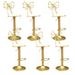 Glam Style Armless Counter Stool Upholstered Adjustable Height Bar Stool White 6 Piece Set Clearhalo 'Bar Furniture' 'Bar Stools' 'bar_stools' 'furn' 'furn_bar_stools' 'Furniture' 'Kitchen & Dining Furniture' 6288644
