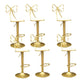 Glam Style Armless Counter Stool Upholstered Adjustable Height Bar Stool Textured White 6 Piece Set Clearhalo 'Bar Furniture' 'Bar Stools' 'bar_stools' 'furn' 'furn_bar_stools' 'Furniture' 'Kitchen & Dining Furniture' 6288647