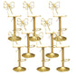 Glam Style Armless Counter Stool Upholstered Adjustable Height Bar Stool Textured White 8 Piece Set Clearhalo 'Bar Furniture' 'Bar Stools' 'bar_stools' 'furn' 'furn_bar_stools' 'Furniture' 'Kitchen & Dining Furniture' 6288648