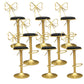 Glam Style Armless Counter Stool Upholstered Adjustable Height Bar Stool Black 8 Piece Set Clearhalo 'Bar Furniture' 'Bar Stools' 'bar_stools' 'furn' 'furn_bar_stools' 'Furniture' 'Kitchen & Dining Furniture' 6288649
