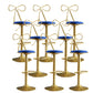 Glam Style Armless Counter Stool Upholstered Adjustable Height Bar Stool Blue 8 Piece Set Clearhalo 'Bar Furniture' 'Bar Stools' 'bar_stools' 'furn' 'furn_bar_stools' 'Furniture' 'Kitchen & Dining Furniture' 6288652