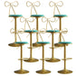 Glam Style Armless Counter Stool Upholstered Adjustable Height Bar Stool Green 8 Piece Set Clearhalo 'Bar Furniture' 'Bar Stools' 'bar_stools' 'furn' 'furn_bar_stools' 'Furniture' 'Kitchen & Dining Furniture' 6288653