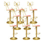 Glam Style Armless Counter Stool Upholstered Adjustable Height Bar Stool Pink 8 Piece Set Clearhalo 'Bar Furniture' 'Bar Stools' 'bar_stools' 'furn' 'furn_bar_stools' 'Furniture' 'Kitchen & Dining Furniture' 6288654