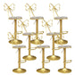 Glam Style Armless Counter Stool Upholstered Adjustable Height Bar Stool Grey 8 Piece Set Clearhalo 'Bar Furniture' 'Bar Stools' 'bar_stools' 'furn' 'furn_bar_stools' 'Furniture' 'Kitchen & Dining Furniture' 6288655