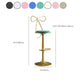 Glam Style Armless Counter Stool Upholstered Adjustable Height Bar Stool Clearhalo 'Bar Furniture' 'Bar Stools' 'bar_stools' 'furn' 'furn_bar_stools' 'Furniture' 'Kitchen & Dining Furniture' 6288656