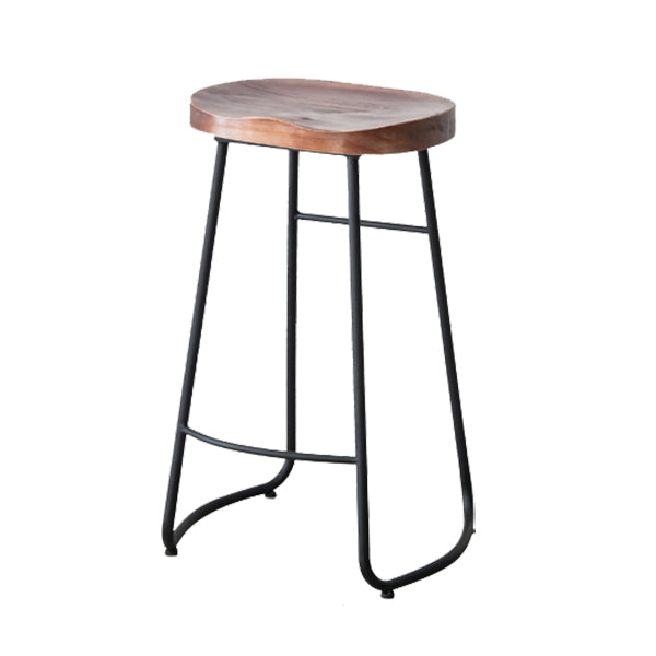 Tabouret de comptoir en bois massif de style contemporain tabouret de siège de siège avec repose-pieds