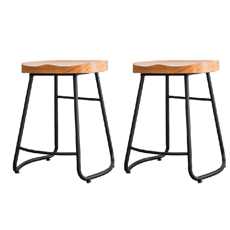 Tabouret de comptoir en bois massif de style contemporain tabouret de siège de siège avec repose-pieds