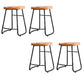 Tabouret de comptoir en bois massif de style contemporain tabouret de siège de siège avec repose-pieds