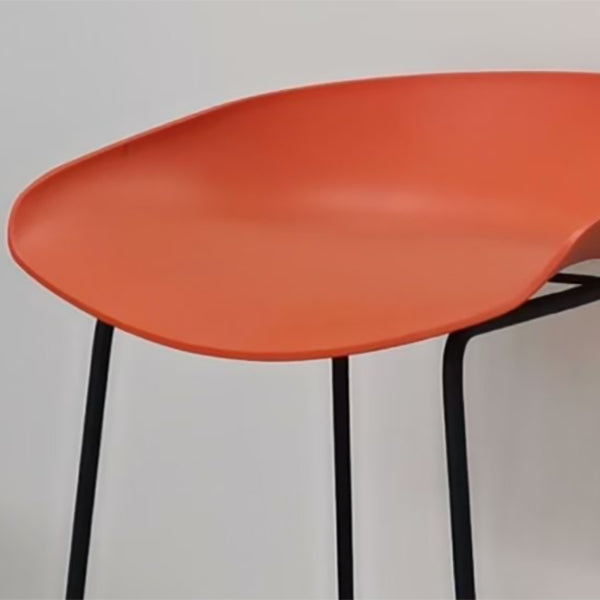 Sgabello da bancone nordico senza braccioli con 4 gambe Sgabello da bar in metallo per interni