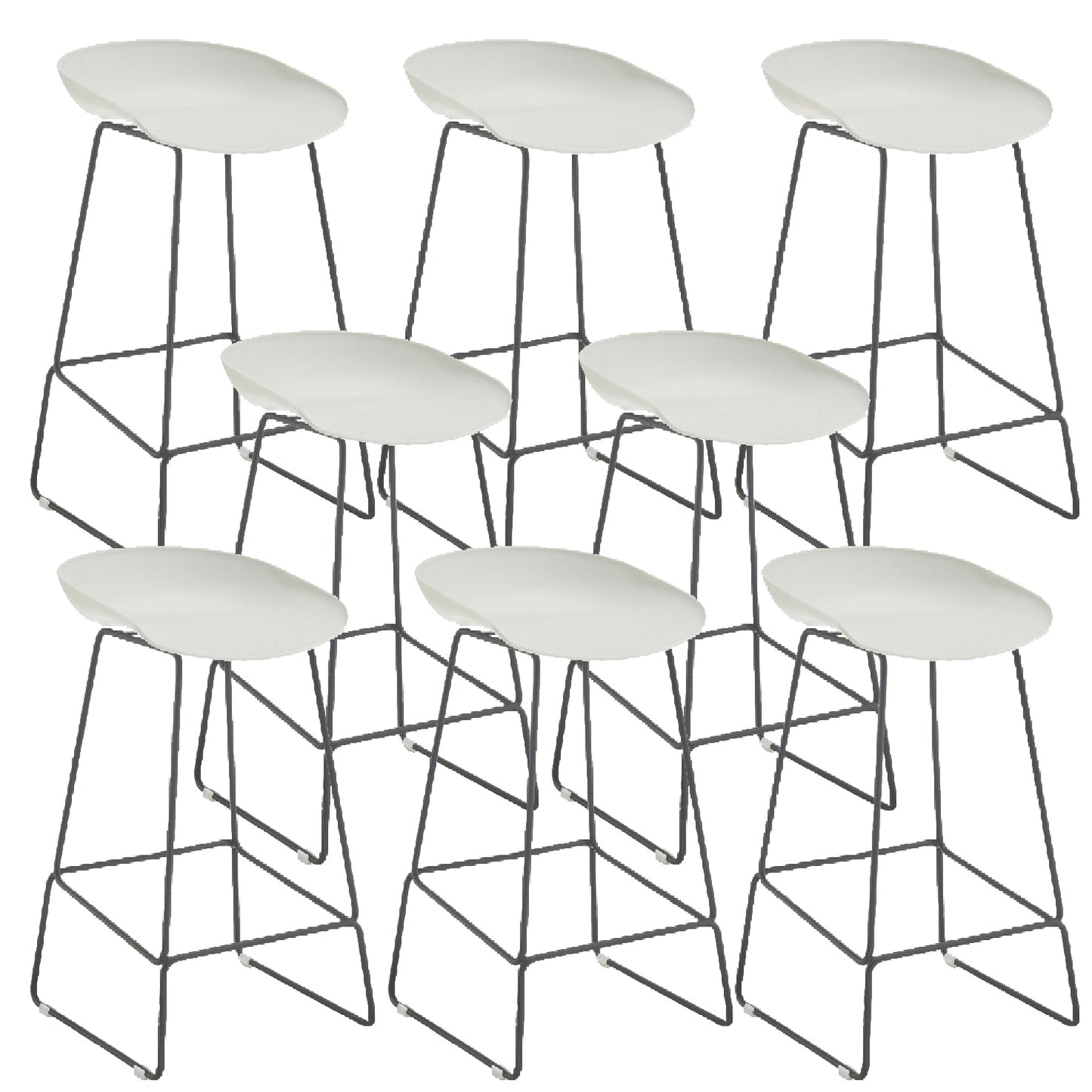 Sgabello da bancone nordico senza braccioli con 4 gambe Sgabello da bar in metallo per interni