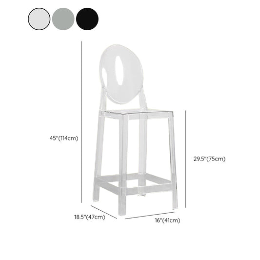 Sgabello da bar in plastica di sgabelli a bracciale senza schienale industriale con 4 gambe