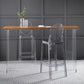 Industrial Backrest Armless Counter Chair Plastic Bar Stool with 4 Legs