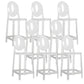 Industrial Backrest Armless Counter Chair Plastic Bar Stool with 4 Legs