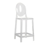 Sgabello da bar in plastica contropertatrice industriale.