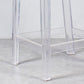 Industrial Backrest Armless Counter Chair Plastic Bar Stool with 4 Legs