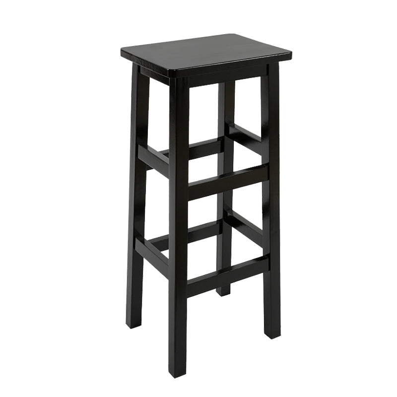 Silla alta sin brazos de madera industrial sin respaldo del taburete del mostrador de madera sólida