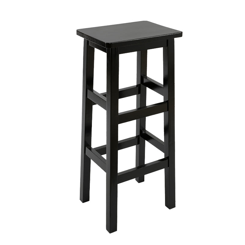 Silla alta sin brazos de madera industrial sin respaldo del taburete del mostrador de madera sólida