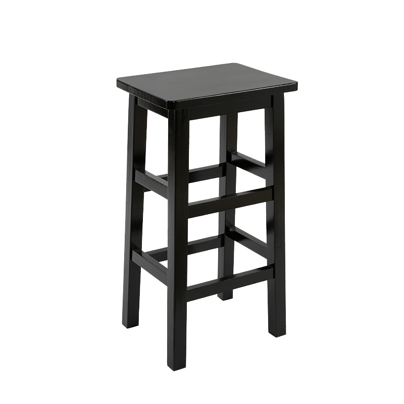 Silla alta sin brazos de madera industrial sin respaldo del taburete del mostrador de madera sólida
