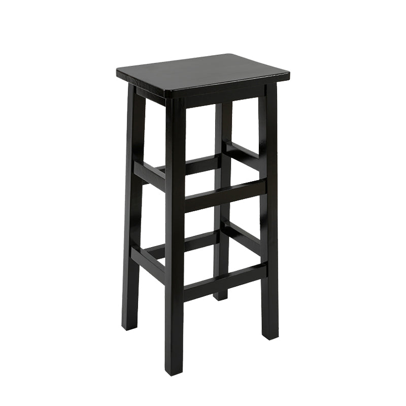 Silla alta sin brazos de madera industrial sin respaldo del taburete del mostrador de madera sólida