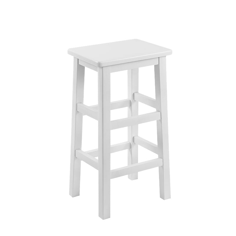 Silla alta sin brazos de madera industrial sin respaldo del taburete del mostrador de madera sólida