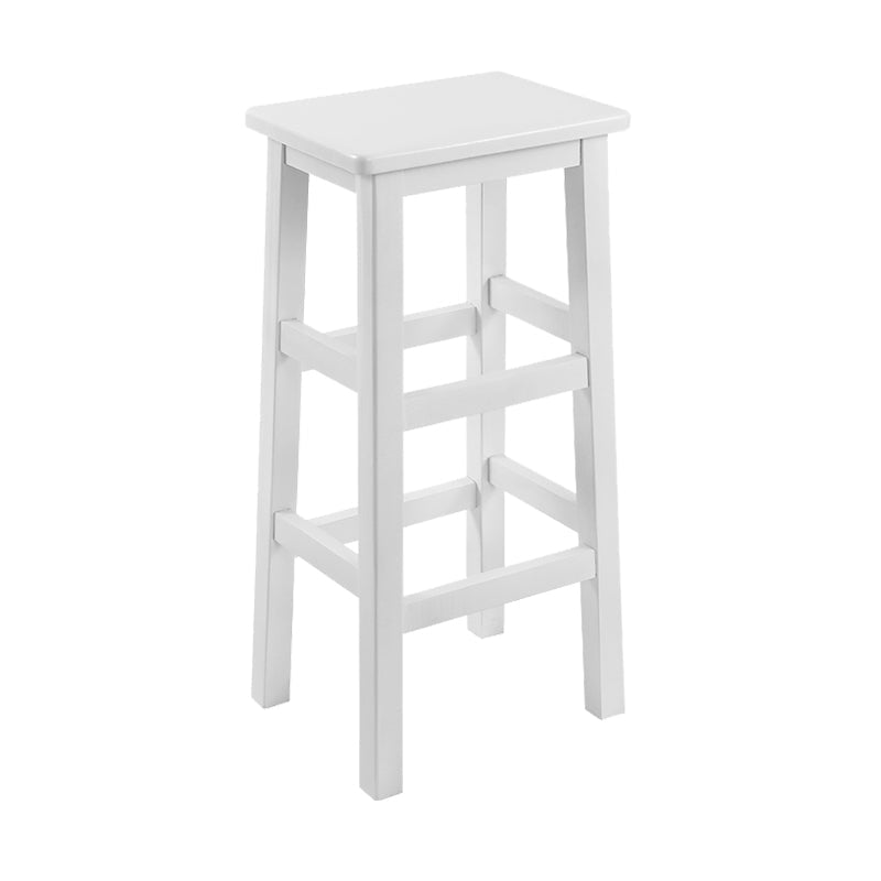 Silla alta sin brazos de madera industrial sin respaldo del taburete del mostrador de madera sólida