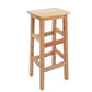 Silla alta sin brazos de madera industrial sin respaldo del taburete del mostrador de madera sólida
