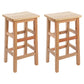 Silla alta sin brazos de madera industrial sin respaldo del taburete del mostrador de madera sólida