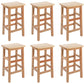 Silla alta sin brazos de madera industrial sin respaldo del taburete del mostrador de madera sólida