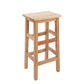 Silla alta sin brazos de madera industrial sin respaldo del taburete del mostrador de madera sólida