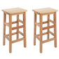 Silla alta sin brazos de madera industrial sin respaldo del taburete del mostrador de madera sólida