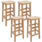 Silla alta sin brazos de madera industrial sin respaldo del taburete del mostrador de madera sólida