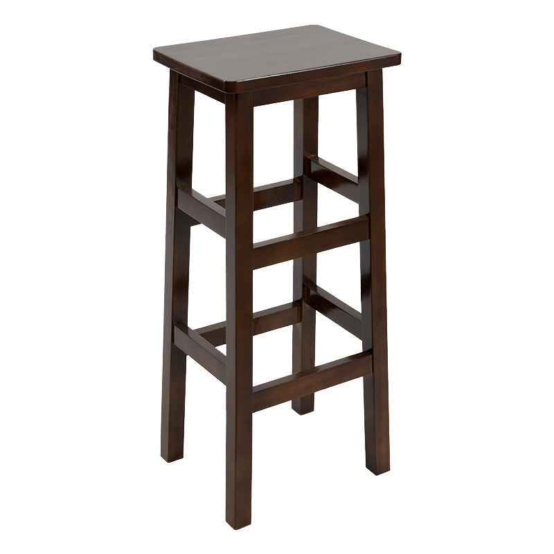 Silla alta sin brazos de madera industrial sin respaldo del taburete del mostrador de madera sólida