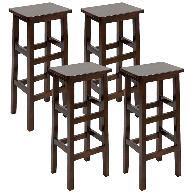 Silla alta sin brazos de madera industrial sin respaldo del taburete del mostrador de madera sólida