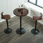Industrial Backrest Chair with Metal Base Adjustable High Chair for Bistro Bar Clearhalo 'Bar Furniture' 'Bar Stools' 'bar_stools' 'furn' 'furn_bar_stools' 'Furniture' 'Kitchen & Dining Furniture' 6289155