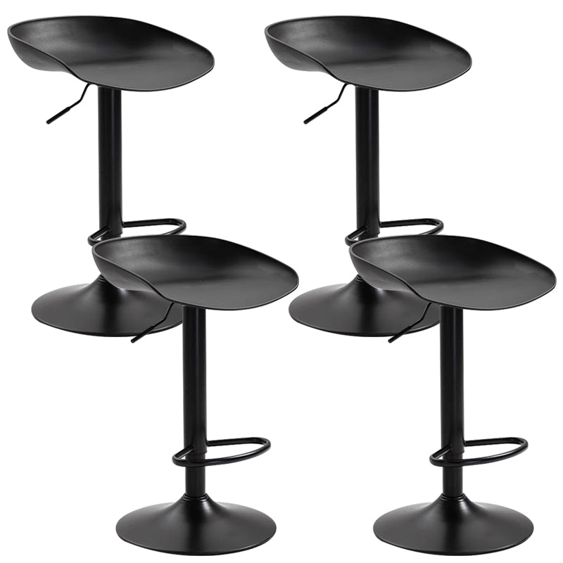 Industrial Backrest Chair with Metal Base Adjustable High Chair for Bistro Bar Black 4 Piece Set Clearhalo 'Bar Furniture' 'Bar Stools' 'bar_stools' 'furn' 'furn_bar_stools' 'Furniture' 'Kitchen & Dining Furniture' 6289157