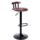 Industrial Backrest Chair with Metal Base Adjustable High Chair for Bistro Bar Clearhalo 'Bar Furniture' 'Bar Stools' 'bar_stools' 'furn' 'furn_bar_stools' 'Furniture' 'Kitchen & Dining Furniture' 6289160