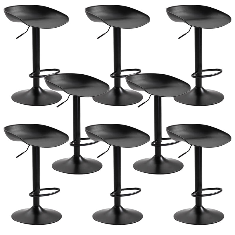 Industrial Backrest Chair with Metal Base Adjustable High Chair for Bistro Bar Black 8 Piece Set Clearhalo 'Bar Furniture' 'Bar Stools' 'bar_stools' 'furn' 'furn_bar_stools' 'Furniture' 'Kitchen & Dining Furniture' 6289161