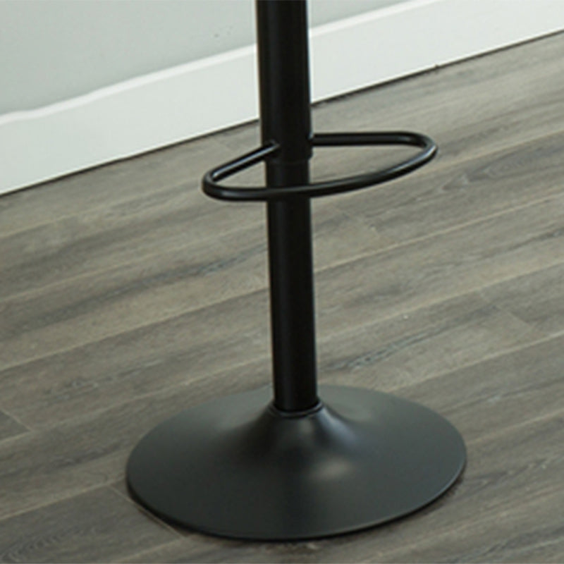 Industrial Backrest Chair with Metal Base Adjustable High Chair for Bistro Bar Clearhalo 'Bar Furniture' 'Bar Stools' 'bar_stools' 'furn' 'furn_bar_stools' 'Furniture' 'Kitchen & Dining Furniture' 6289162