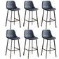 Faux Leather Armless Counter Stool Modern Style Low Back Bar Stool for Indoor Black 6 Piece Set Bar Stool(30"H) Clearhalo 'Bar Furniture' 'Bar Stools' 'bar_stools' 'furn' 'furn_bar_stools' 'Furniture' 'Kitchen & Dining Furniture' 6289191