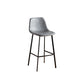Faux Leather Armless Counter Stool Modern Style Low Back Bar Stool for Indoor Grey 1 Piece Counter Stool(26"H) Clearhalo 'Bar Furniture' 'Bar Stools' 'bar_stools' 'furn' 'furn_bar_stools' 'Furniture' 'Kitchen & Dining Furniture' 6289193