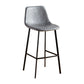 Faux Leather Armless Counter Stool Modern Style Low Back Bar Stool for Indoor Grey 1 Piece Bar Stool(30"H) Clearhalo 'Bar Furniture' 'Bar Stools' 'bar_stools' 'furn' 'furn_bar_stools' 'Furniture' 'Kitchen & Dining Furniture' 6289198