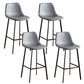 Faux Leather Armless Counter Stool Modern Style Low Back Bar Stool for Indoor Grey 4 Piece Set Bar Stool(30"H) Clearhalo 'Bar Furniture' 'Bar Stools' 'bar_stools' 'furn' 'furn_bar_stools' 'Furniture' 'Kitchen & Dining Furniture' 6289200