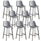 Faux Leather Armless Counter Stool Modern Style Low Back Bar Stool for Indoor Grey 8 Piece Set Bar Stool(30"H) Clearhalo 'Bar Furniture' 'Bar Stools' 'bar_stools' 'furn' 'furn_bar_stools' 'Furniture' 'Kitchen & Dining Furniture' 6289202