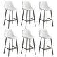 Faux Leather Armless Counter Stool Modern Style Low Back Bar Stool for Indoor White 6 Piece Set Bar Stool(30"H) Clearhalo 'Bar Furniture' 'Bar Stools' 'bar_stools' 'furn' 'furn_bar_stools' 'Furniture' 'Kitchen & Dining Furniture' 6289211