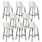 Faux Leather Armless Counter Stool Modern Style Low Back Bar Stool for Indoor White 8 Piece Set Bar Stool(30"H) Clearhalo 'Bar Furniture' 'Bar Stools' 'bar_stools' 'furn' 'furn_bar_stools' 'Furniture' 'Kitchen & Dining Furniture' 6289212