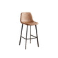 Faux Leather Armless Counter Stool Modern Style Low Back Bar Stool for Indoor Brown 1 Piece Counter Stool(26"H) Clearhalo 'Bar Furniture' 'Bar Stools' 'bar_stools' 'furn' 'furn_bar_stools' 'Furniture' 'Kitchen & Dining Furniture' 6289213
